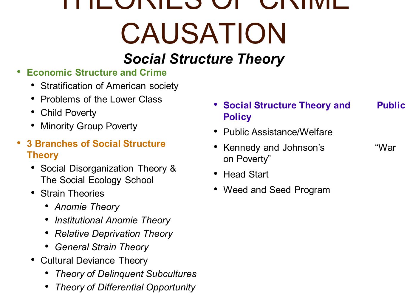 what is social structure theory