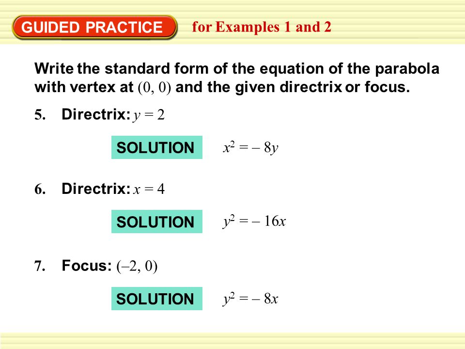 GUIDED PRACTICE for Examples 1 and 2.