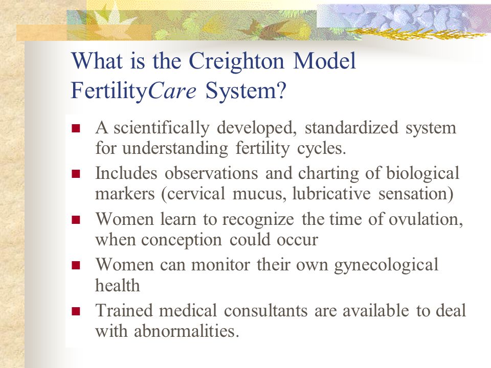 Creighton Model Fertility Care System Chart