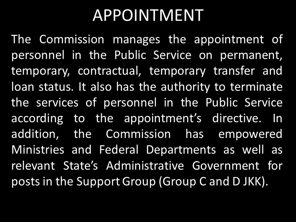 APPOINTMENT