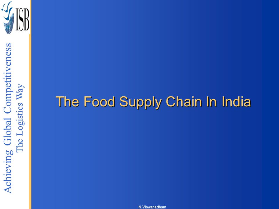 The Food Supply Chain In India
