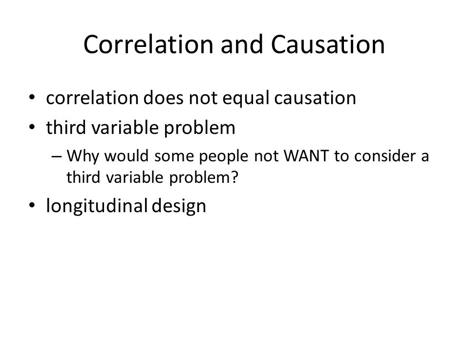 Correlation and Causation
