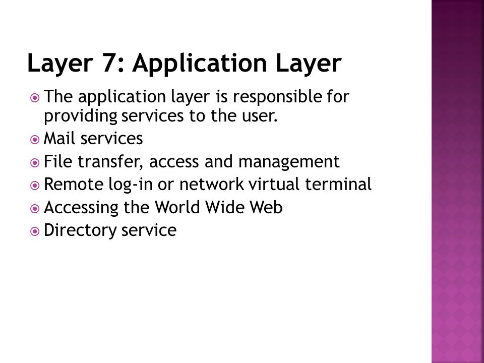 Layer 7: Application Layer
