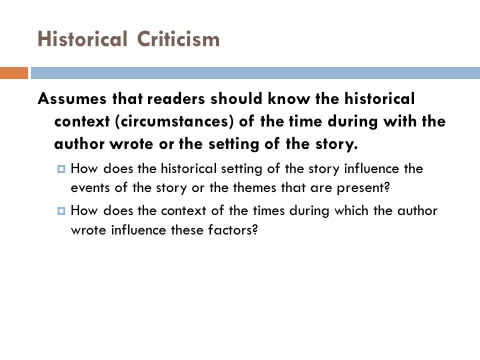 Historical Criticism