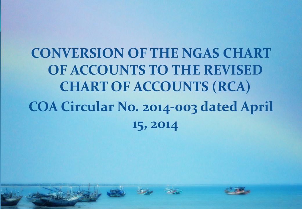 Revised Chart Of Accounts 2014