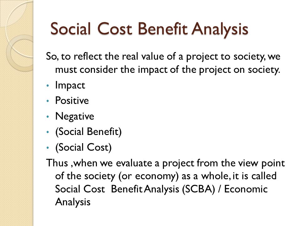 social cost and social benefit
