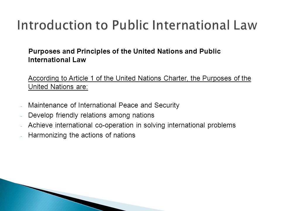 Introduction to Public International Law