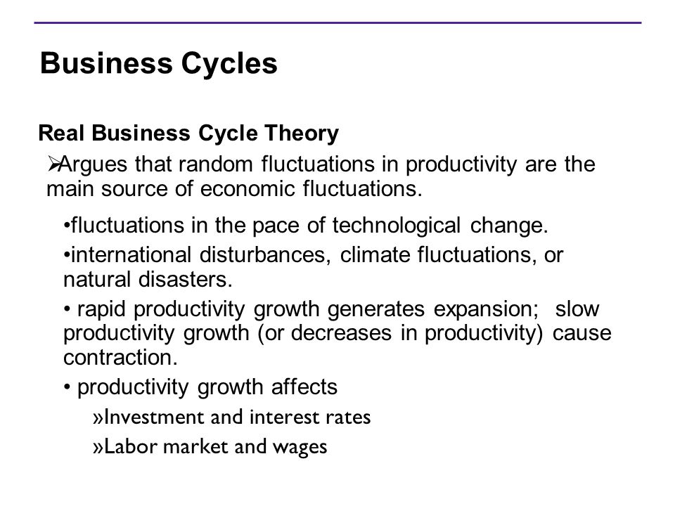 Business Cycles Real Business Cycle Theory