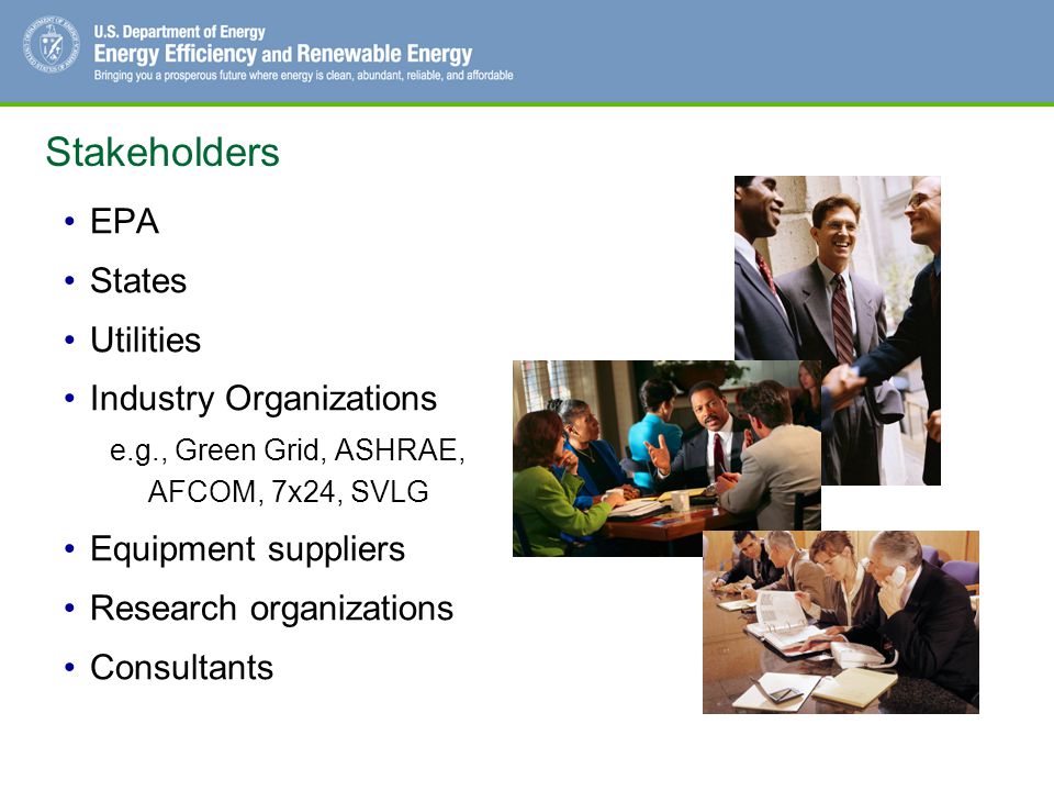 Stakeholders EPA States Utilities Industry Organizations