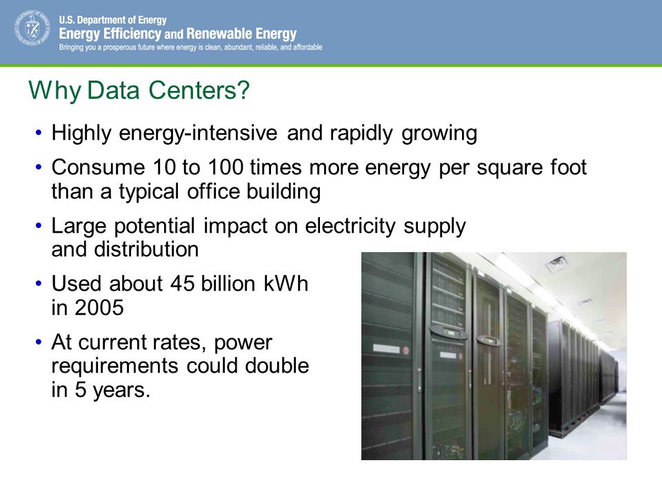 Why Data Centers Highly energy-intensive and rapidly growing