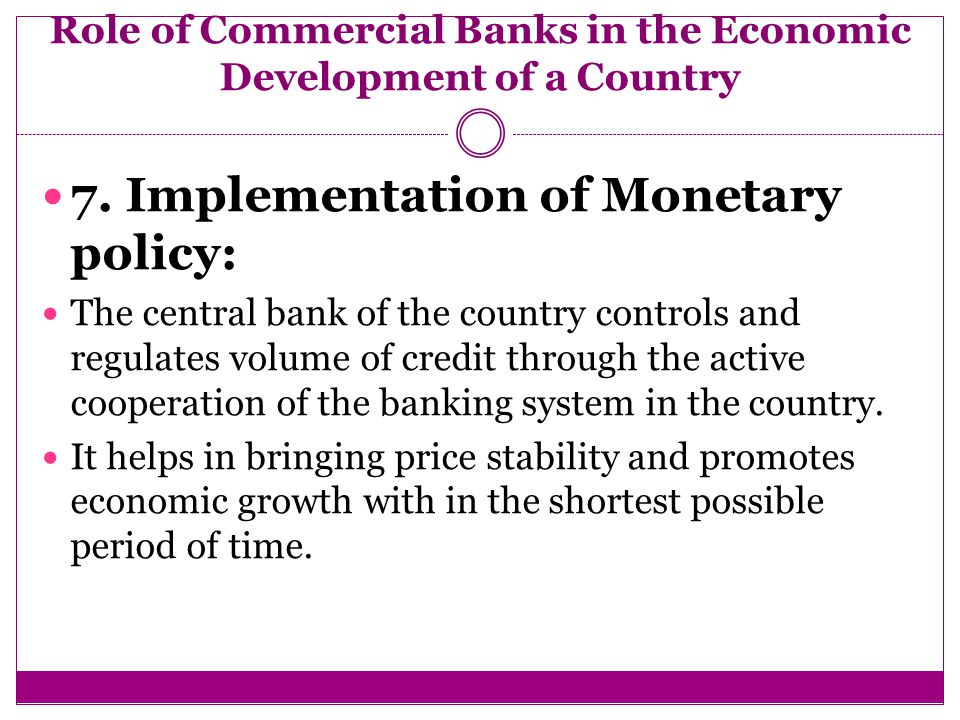 role of commercial banks in economic development