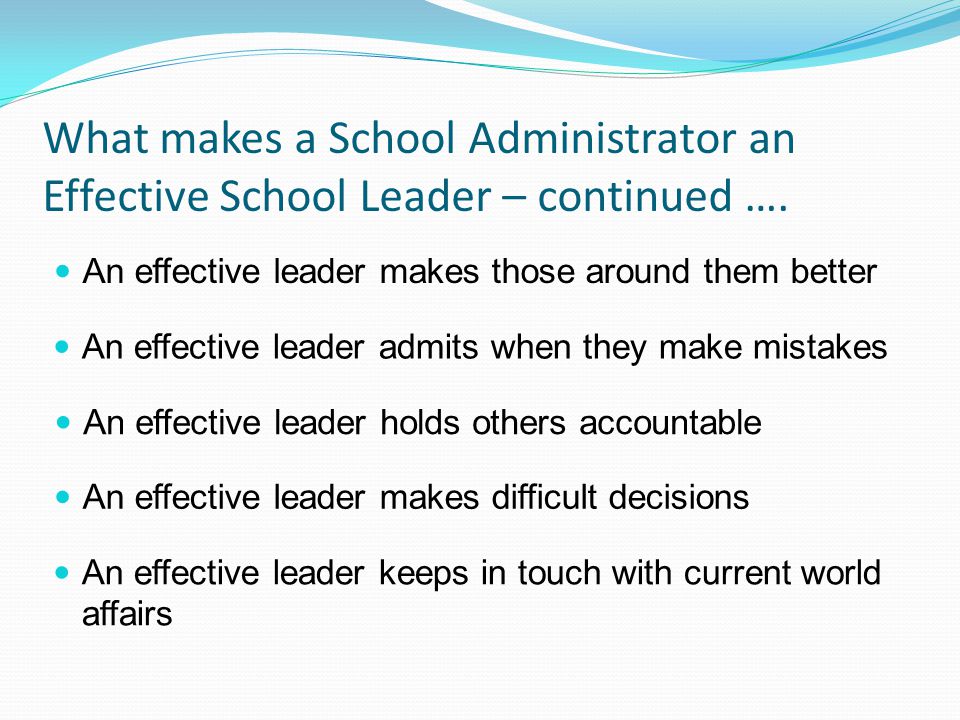 Effective School Leadership - Ppt Video Online Download