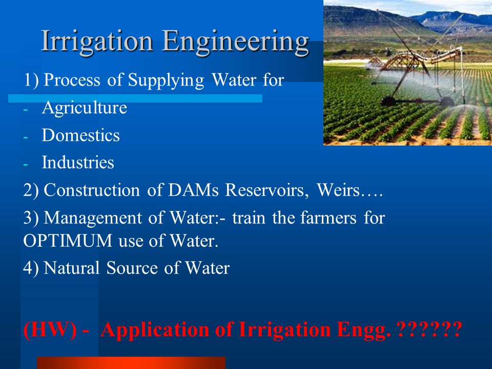 Irrigation Engineering