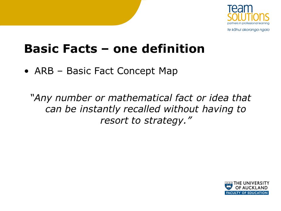 Basic Facts – one definition