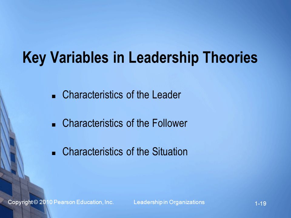 Key Variables in Leadership Theories