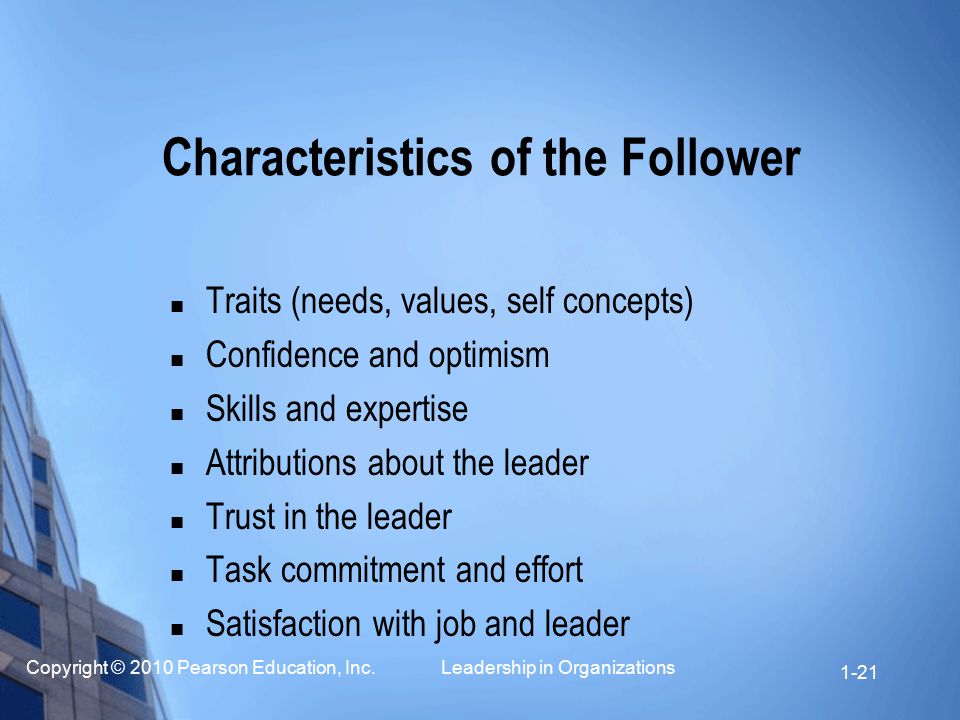 Characteristics of the Follower