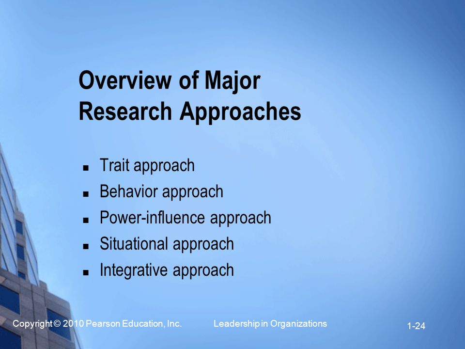 Overview of Major Research Approaches