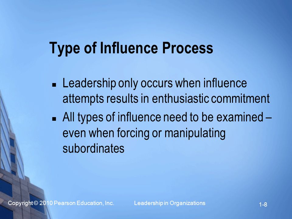 Type of Influence Process