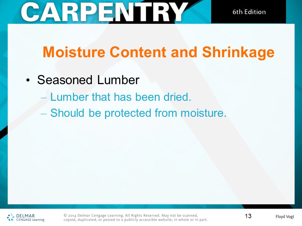 Moisture Content and Shrinkage