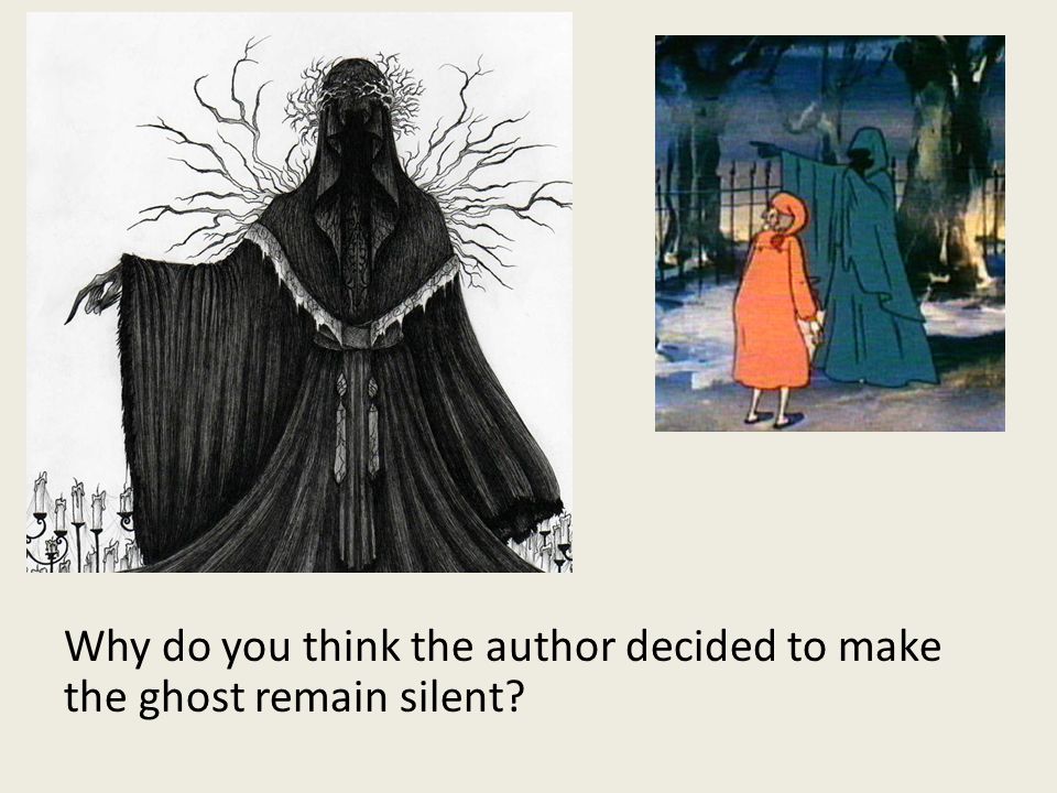 Why do you think the author decided to make the ghost remain silent