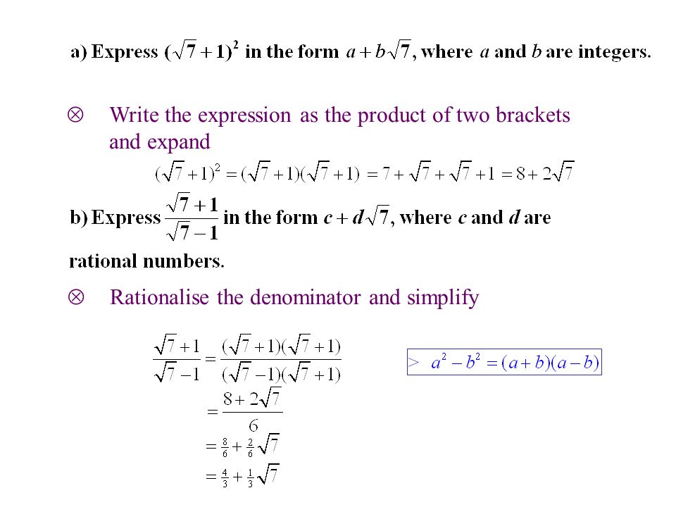  Write the expression as the product of two brackets and expand