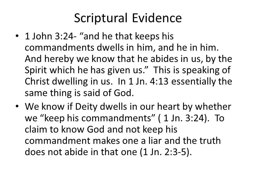 Scriptural Evidence