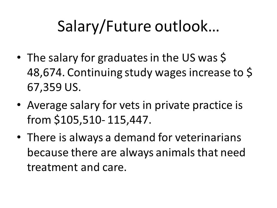 Salary/Future outlook…