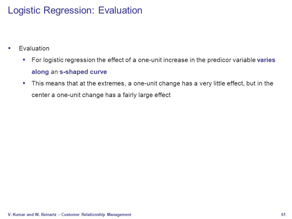 Logistic Regression: Evaluation