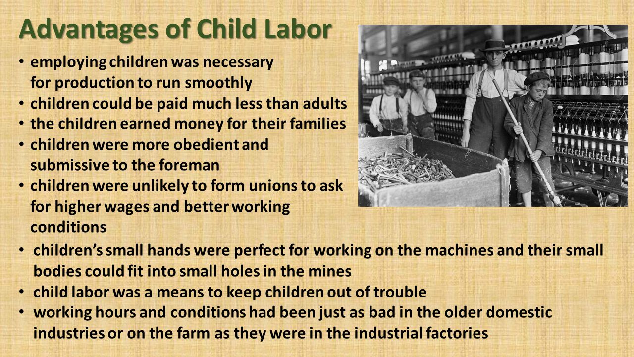 Advantages of Child Labor