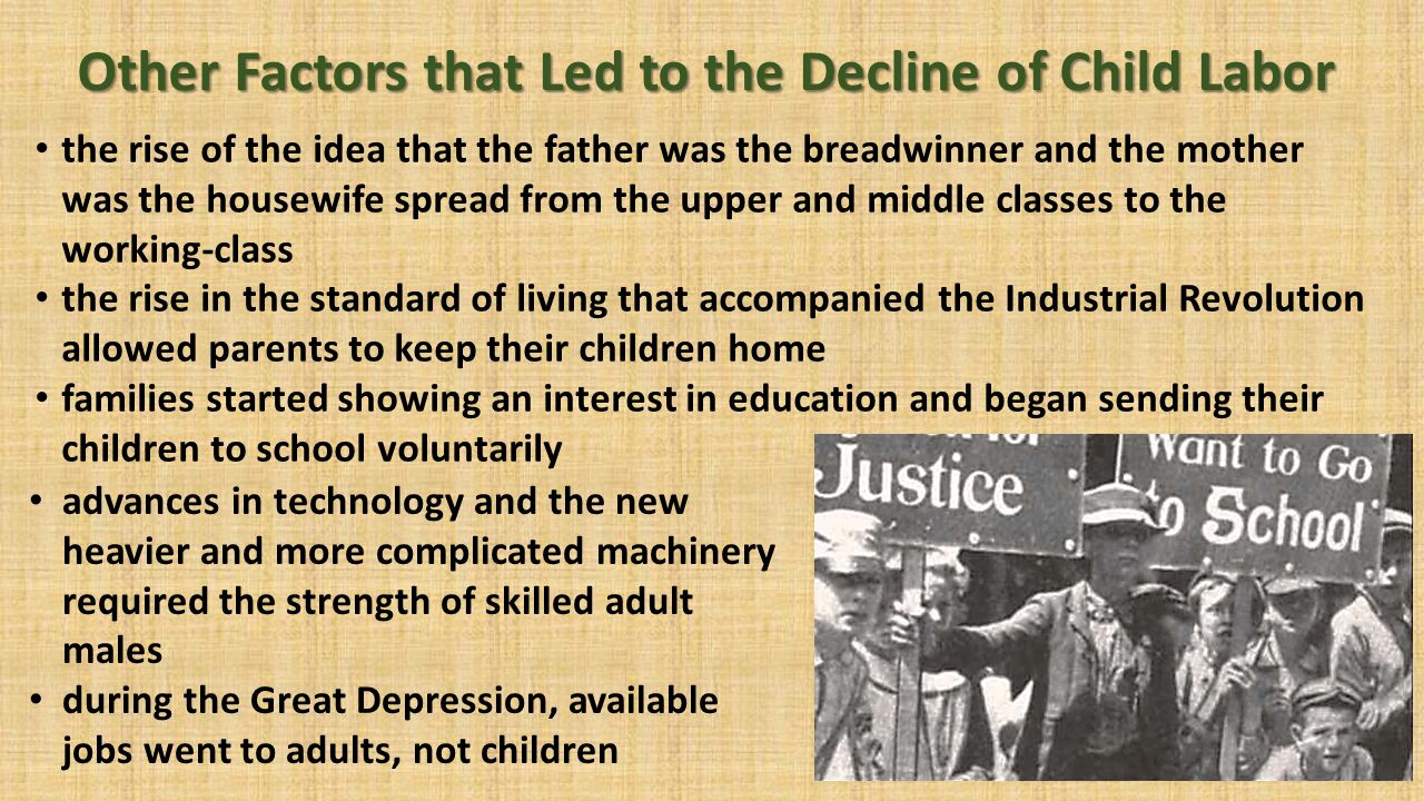 Other Factors that Led to the Decline of Child Labor
