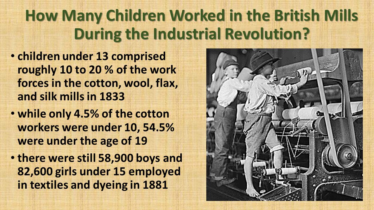 How Many Children Worked in the British Mills During the Industrial Revolution