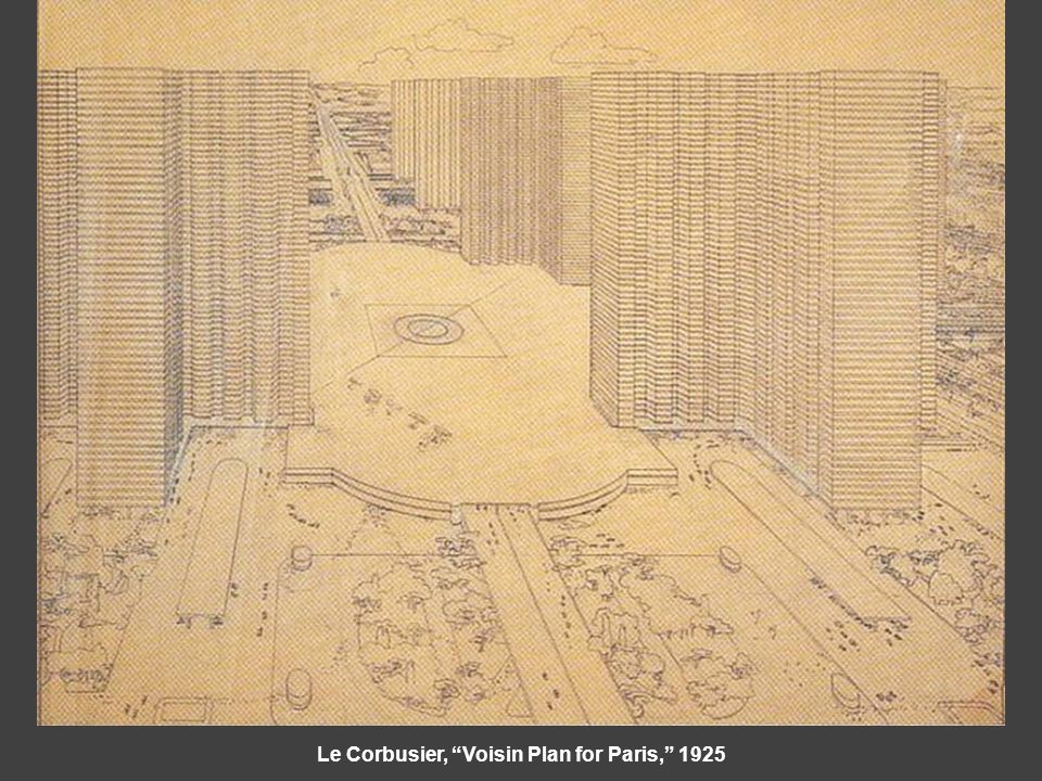 Le Corbusier, Voisin Plan for Paris, 1925
