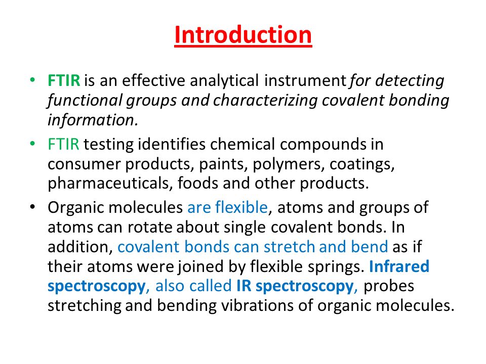 Fourier transform infrared spectroscopy[FTIR] - ppt download