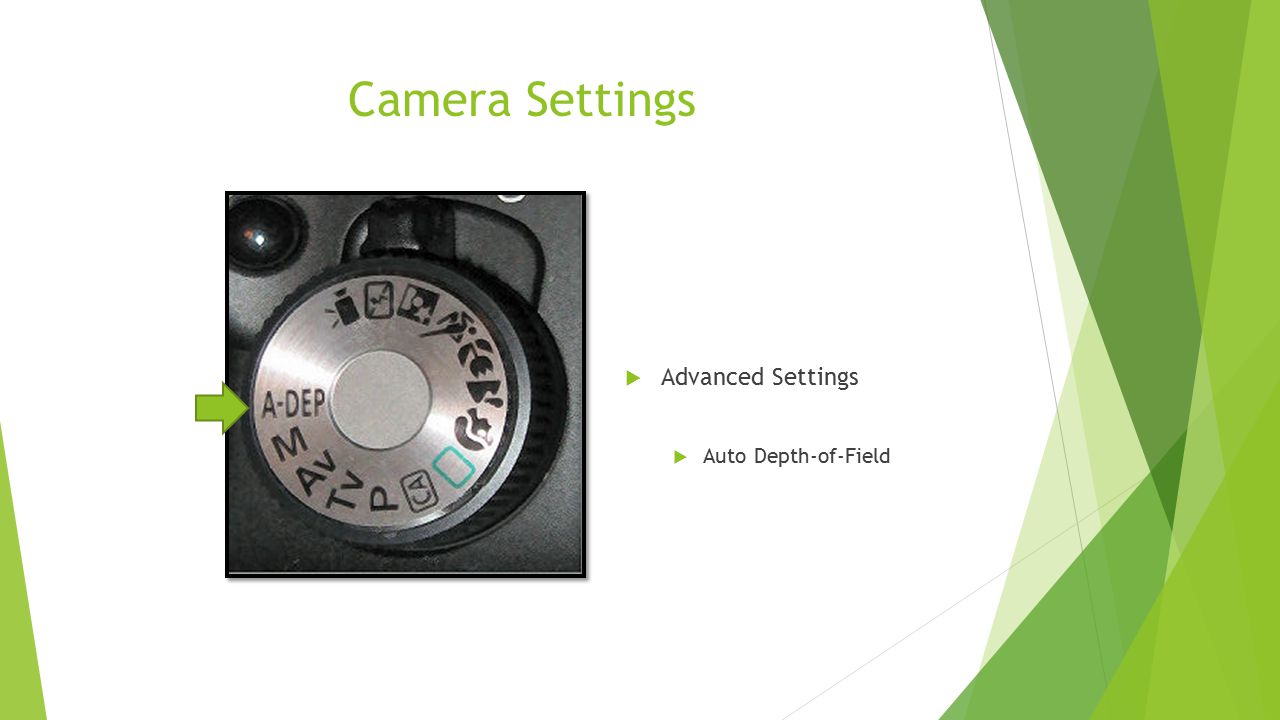 Camera Settings Advanced Settings Auto Depth-of-Field