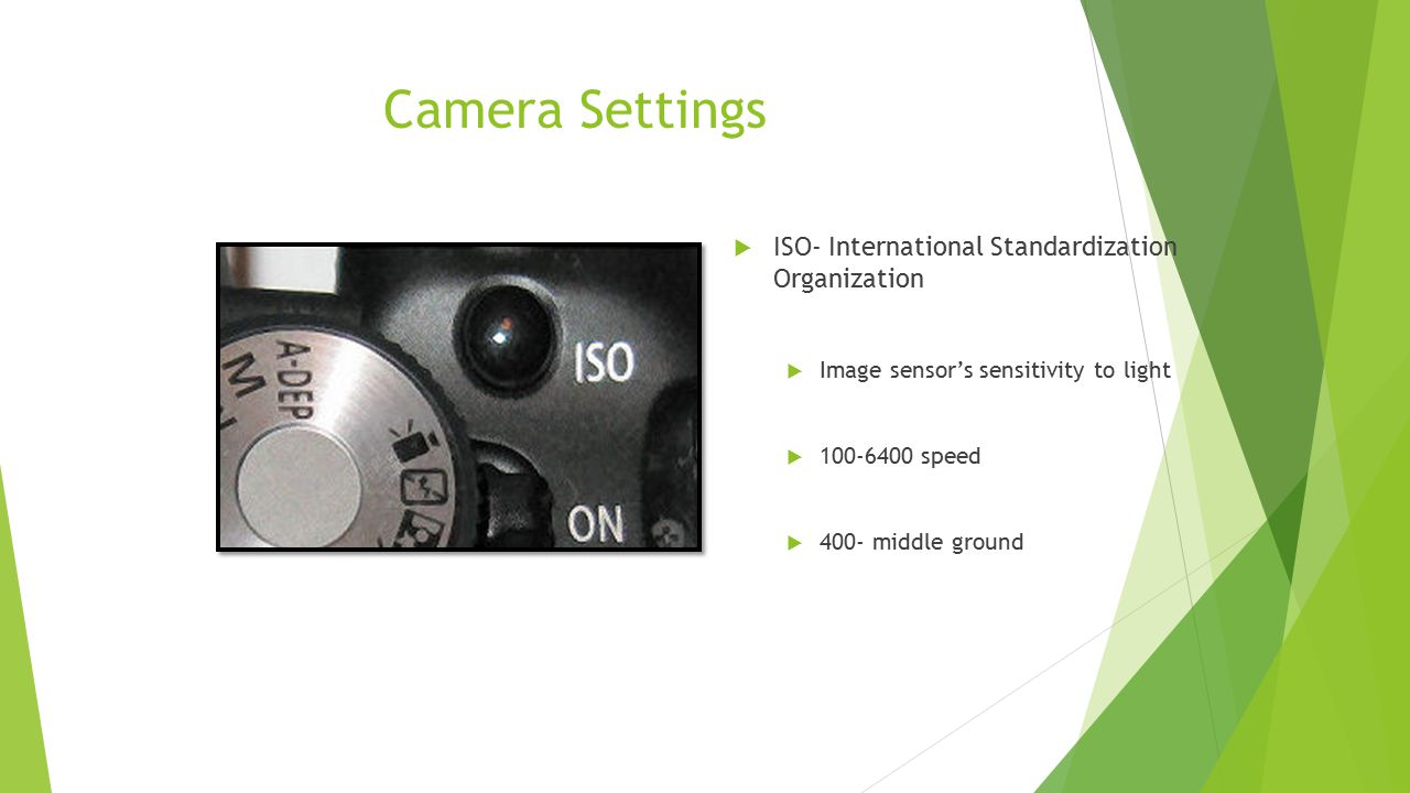 Camera Settings ISO- International Standardization Organization
