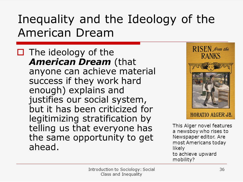 social class and the american dream