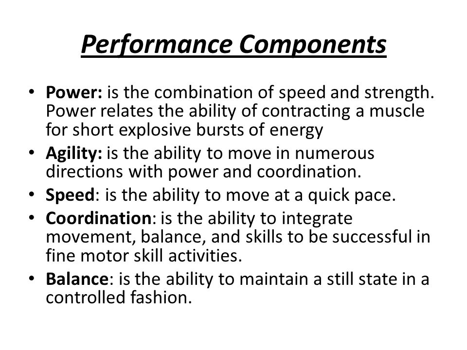Performance Components