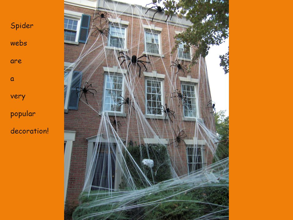 Spider webs are a very popular decoration!