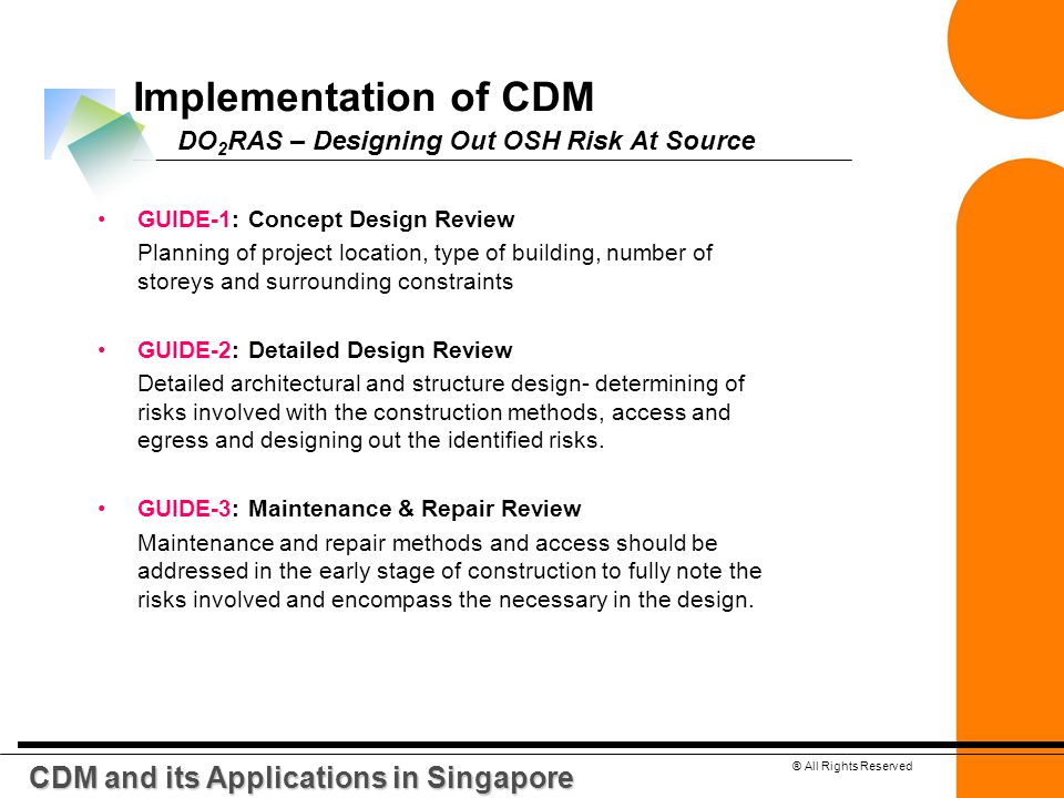 Implementation of CDM CDM and its Applications in Singapore