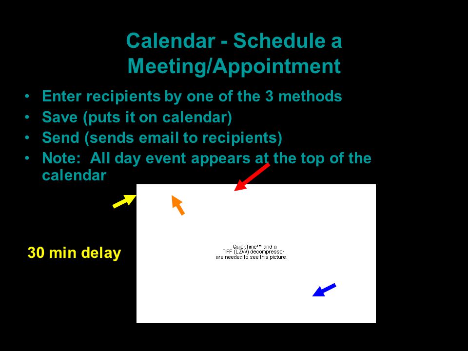 Calendar - Schedule a Meeting/Appointment