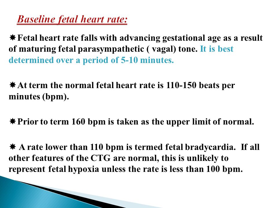 Fetal Heart Rate And Gestational Age Chart