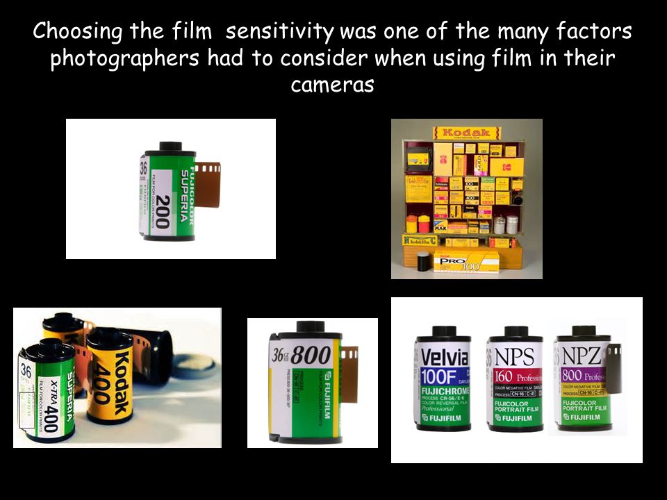 Choosing the film sensitivity was one of the many factors photographers had to consider when using film in their cameras