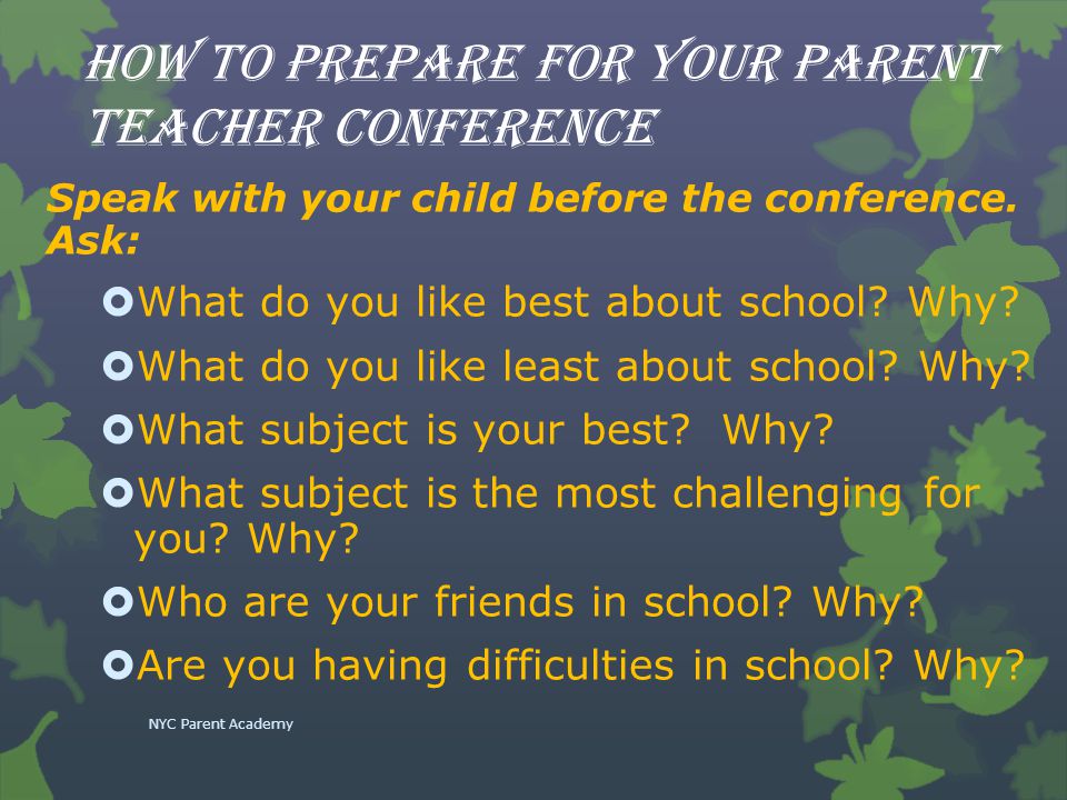 How to prepare for your parent teacher conference