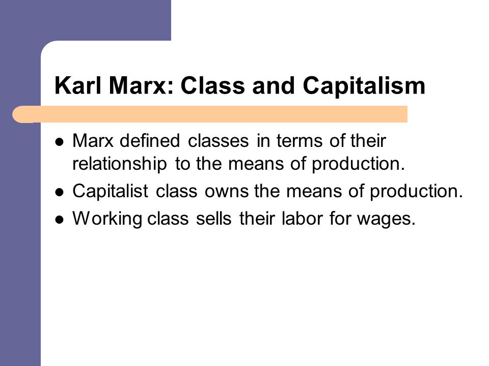 Karl Marx: Class and Capitalism