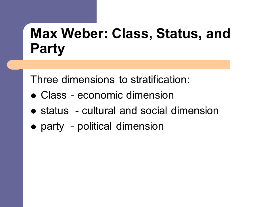 Max Weber: Class, Status, and Party