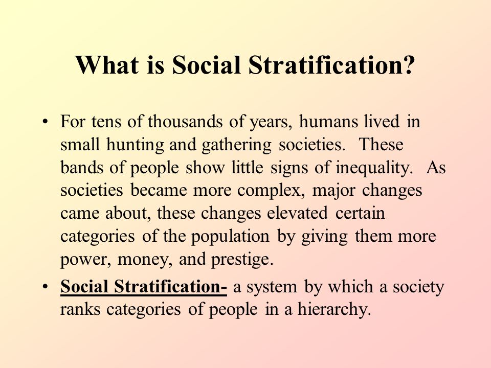 types of social stratification pdf