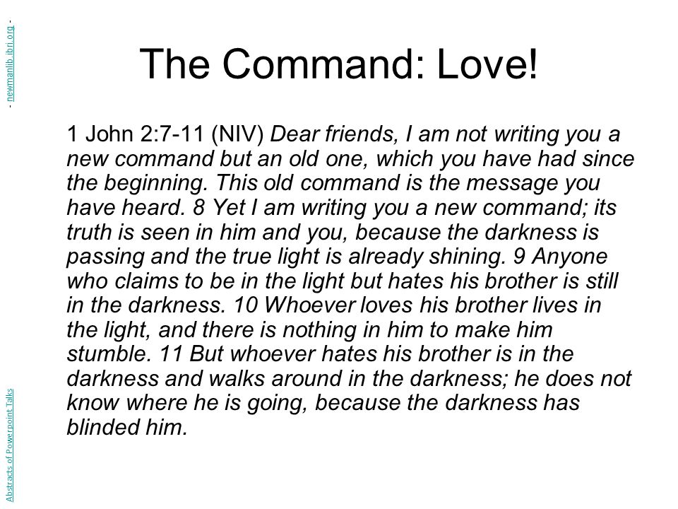 The Command: Love! - newmanlib.ibri.org -