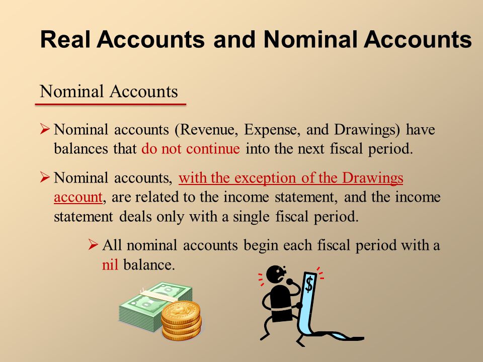Real Accounts and Nominal Accounts