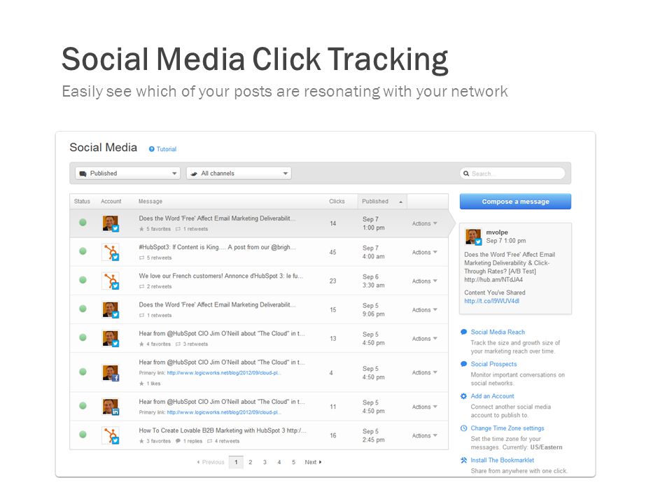 Social Media Click Tracking