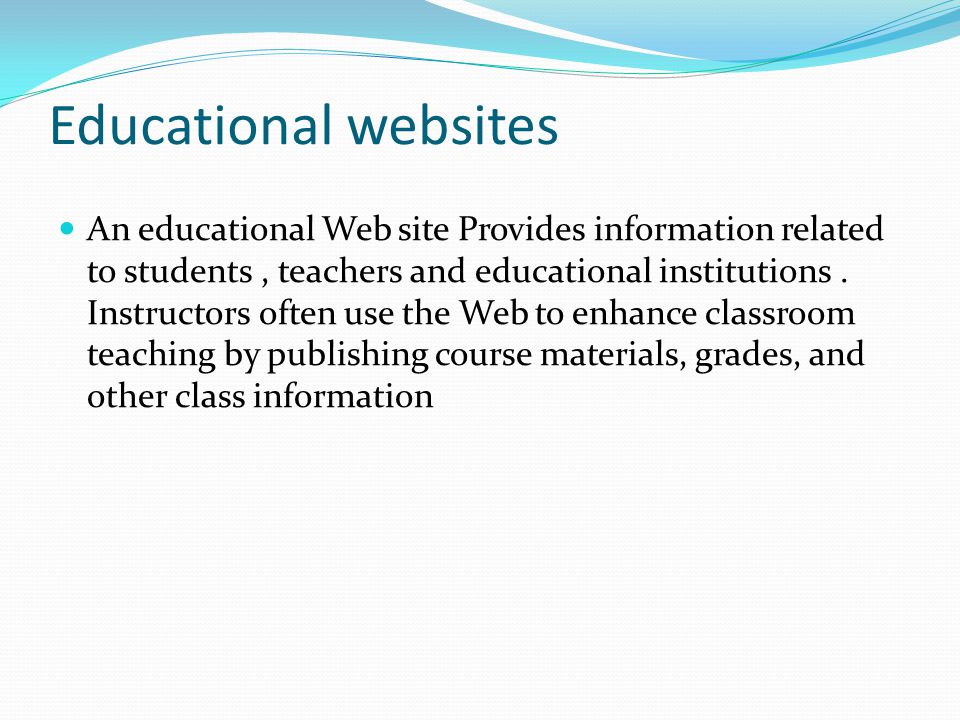 Educational websites